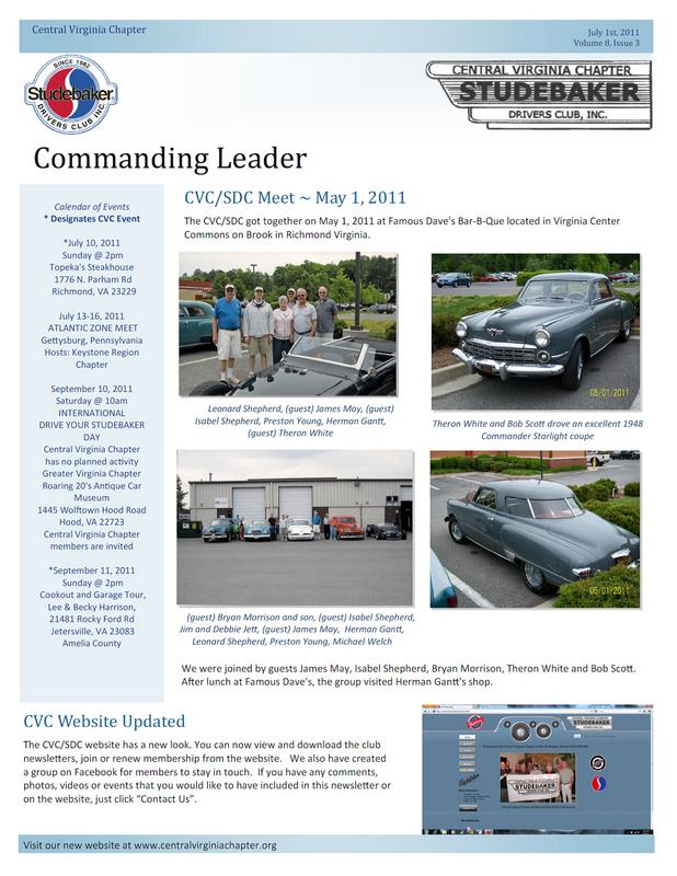 Click to read the July 2011 Newsletter