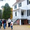 The group preparing for the tour of Tudor Hall Plantation house 