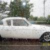 A wave of rain as the cruise-in started