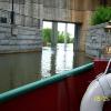 Approaching the James River Flood wall. 