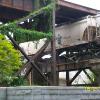 View of the only triple railroad crossing in the world from the canal.