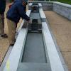 Model of canal locks that were used to raise the canal boats up to and down from the turning basin. 