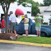 Group checking out Kim & Eric Branch's 1950 Studebaker 2R pickup