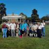 The group at Poplar Forest on IDYSD: (L-R) Betsy Young Willard Hamill, Don Jones, Diana Davis, Lee Harrison, James Marshall, Maze Melton, Linwood Melton, Elaine Handy, Cecil Handy, Phil DeVos, Paul M. Howell, Paul V. Howell, Debbie Jett, Betty Lamons, Jim Jett