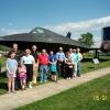 (L-R) Jim Jett with granddaughters Julia & Jordan Jenkins,Betsy & Preston Young, Mike Welch with grandsons Rocko & Jake, Martin Pajka, Marjorie & Fred Meiners, Maze & Linwood Melton