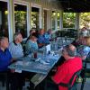 The group having BBQ on Extra Billy’s patio